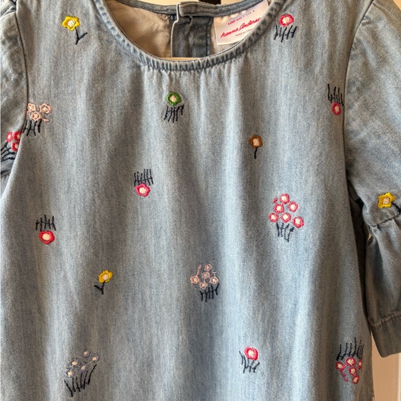 Hanna Andersson | Blue Denim Embroidered Dress | 4T - Picture 5 of 11